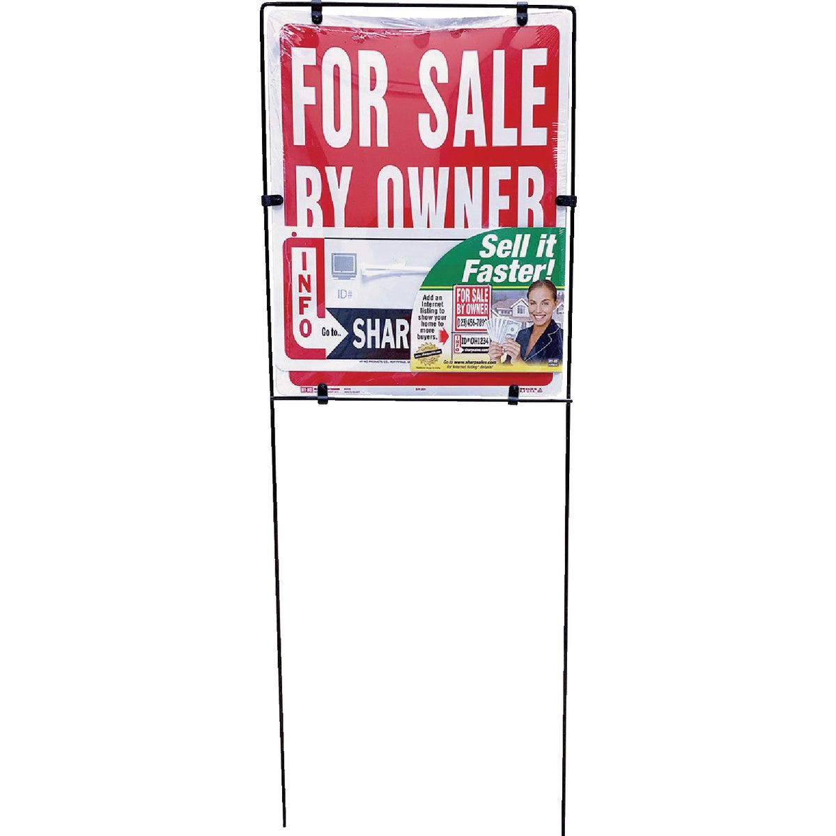 Hy-Ko 14x18 For Sale By Owner Sign With Frame Image 1