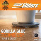 Super Sliders Gorilla Glue 1/2 In. Round Clear Furniture Wall Bumpers (12-Pack) Image 2