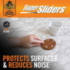 Super Sliders Gorilla Glue 1/2 In. Round Clear Furniture Wall Bumpers (12-Pack) Image 3