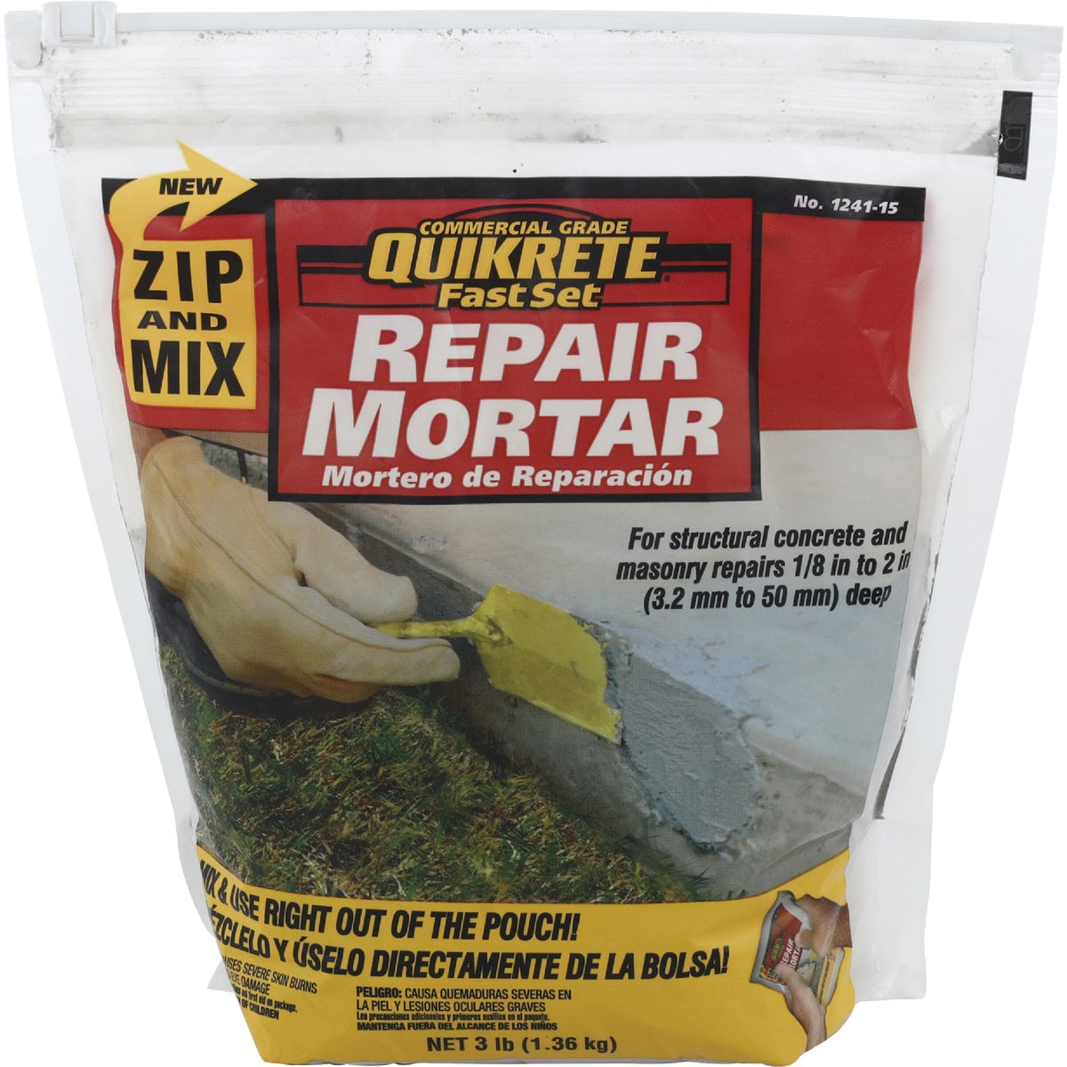 Quikrete Zip & Mix Mortar Polymermodified 3 Lb. Repair Mortar Mix