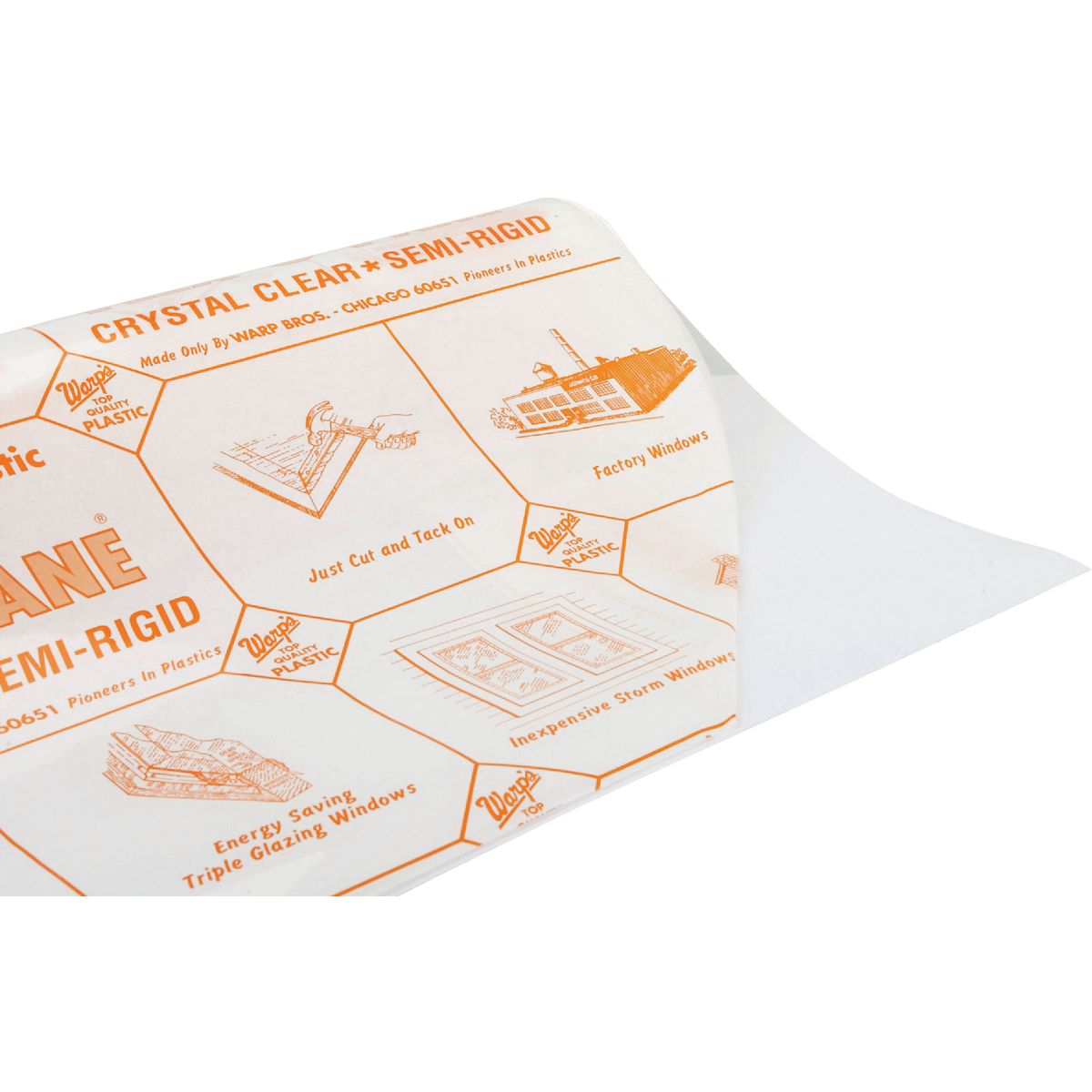 Warp's Flex-O-Pane 36 In. x 75 Ft. x 10 Mil. Semi Rigid Clear Plastic Sheeting Image 2