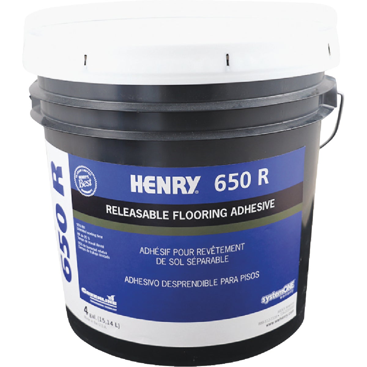 Henry Releasable Bond Pressure Sensitive Fiberglass Sheet Vinyl Floor Adhesive, 4 Gal.  Image 1