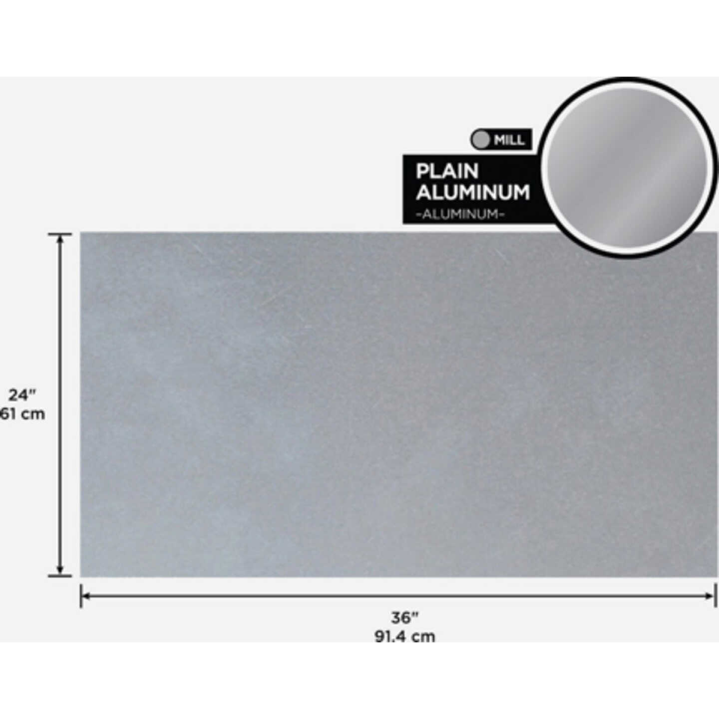 M-D Building Products 24 In. x 36 In. x .019 In. Mill Aluminum Sheet Plain Image 2