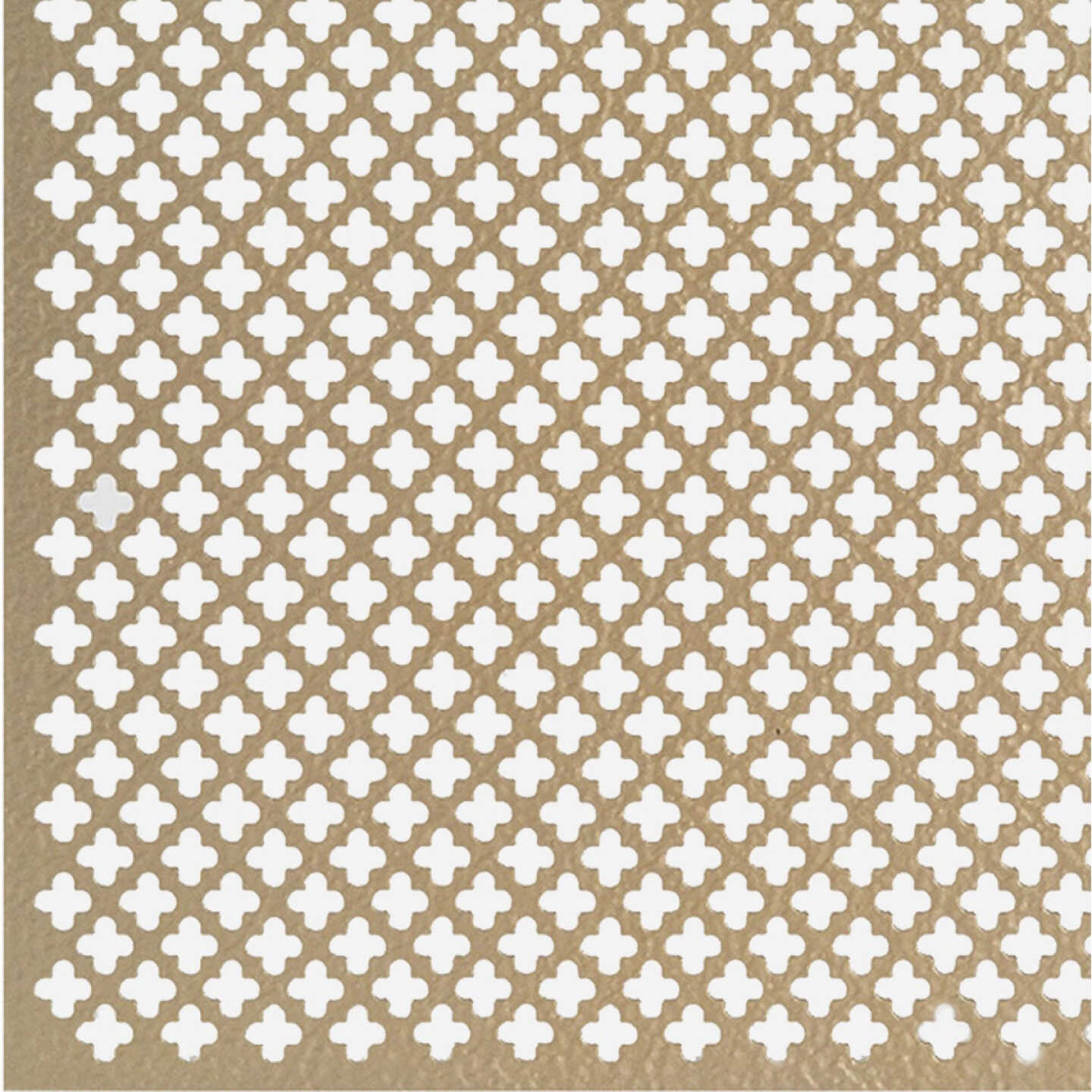 M-D Building Products 36 In. x 36 In. x .020 In. Brass Aluminum Sheet Cloverleaf Image 1