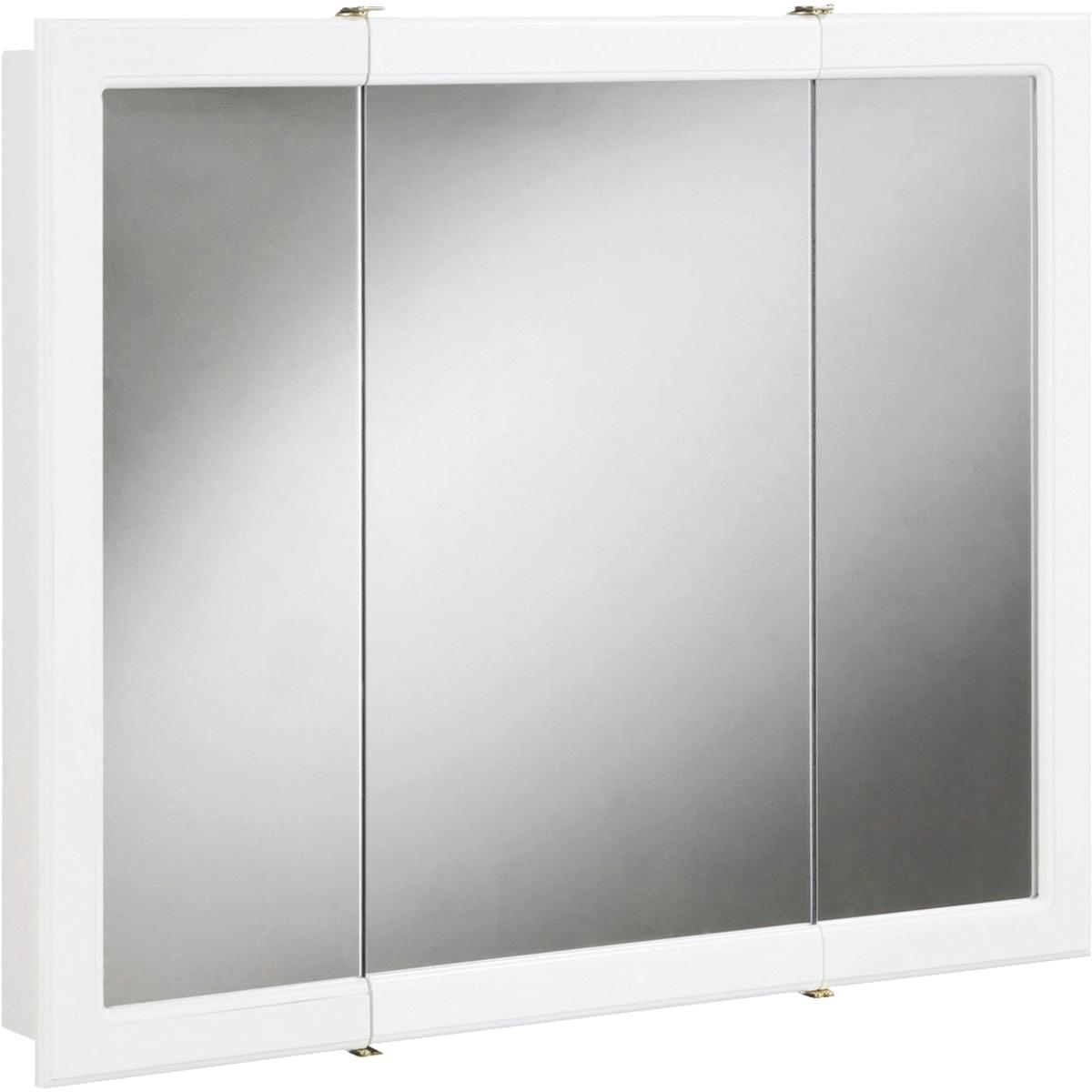 Design House Wyndham White 24 In. W x 24 In. H x 4-3/4 In. D Tri-View Surface Mount Medicine Cabinet