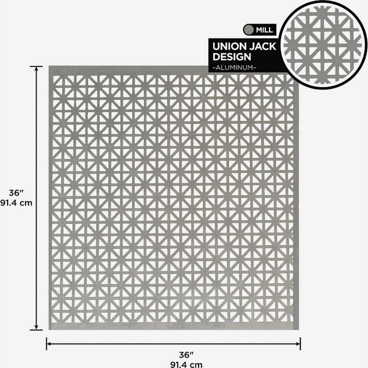 M-D Building Products 36 In. x 36 In. x .020 In. Mill Aluminum Sheet Union Jack Image 2