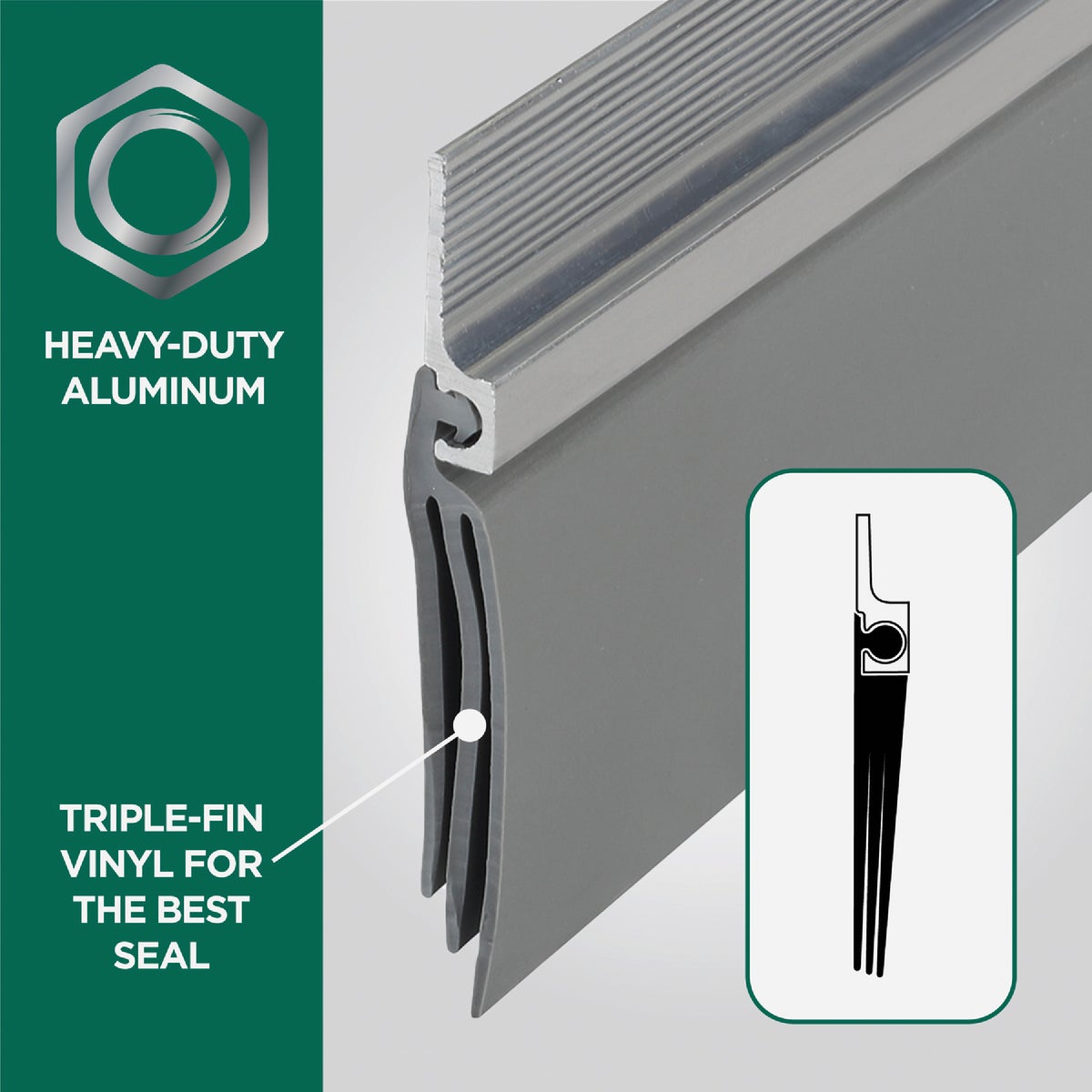 M-D Building Products 36 In. Aluminum and Vinyl CINCH Self-Adhesive Door Sweep, Silver Image 2