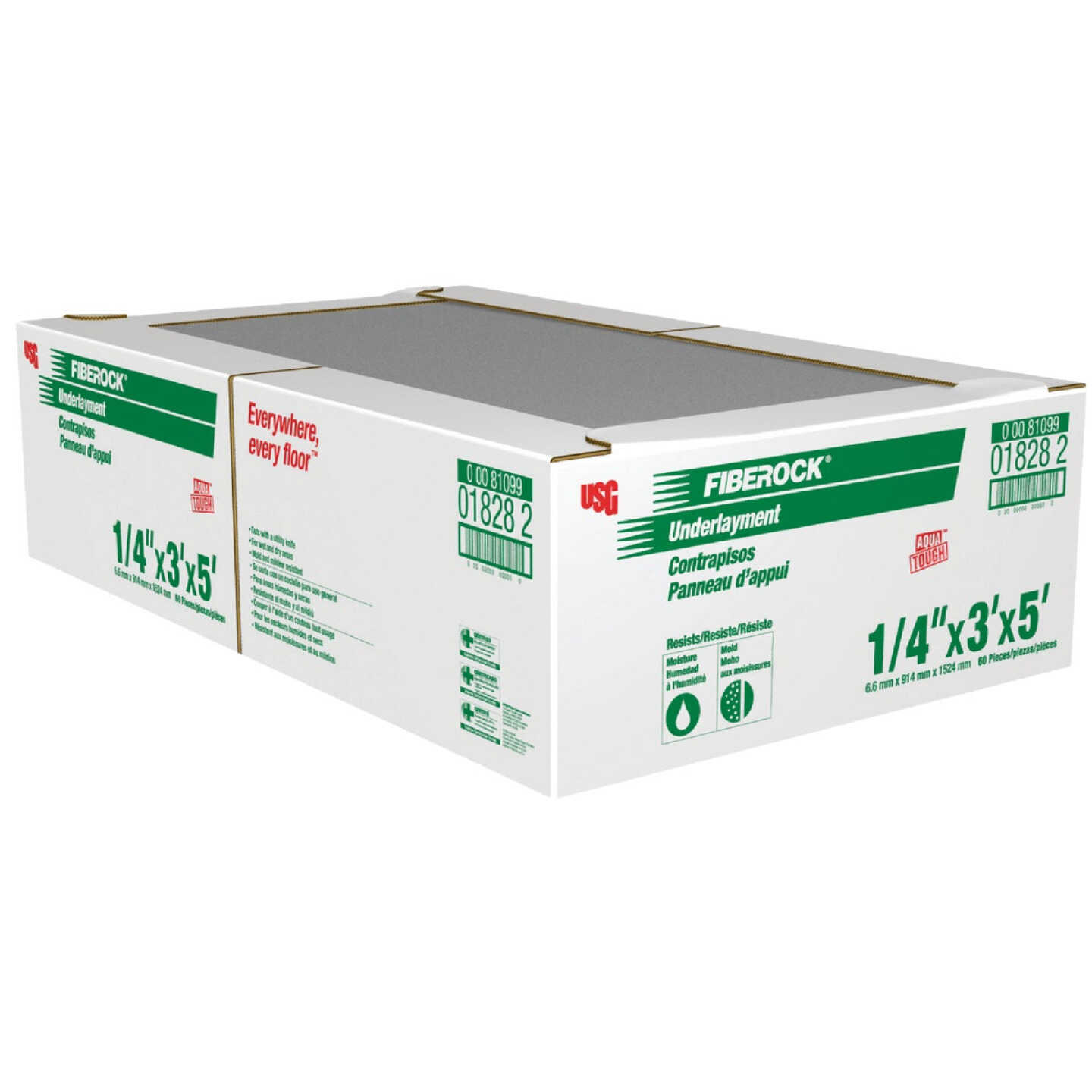 Fiberock Aqua-Tough 1/4 In. x 3 Ft. W. x 5 Ft. L. Underlayment Image 1