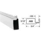 Prime-Line Make-2-Fit 3/4 x 5/16 x 94 White Aluminum Screen Frame Image 1