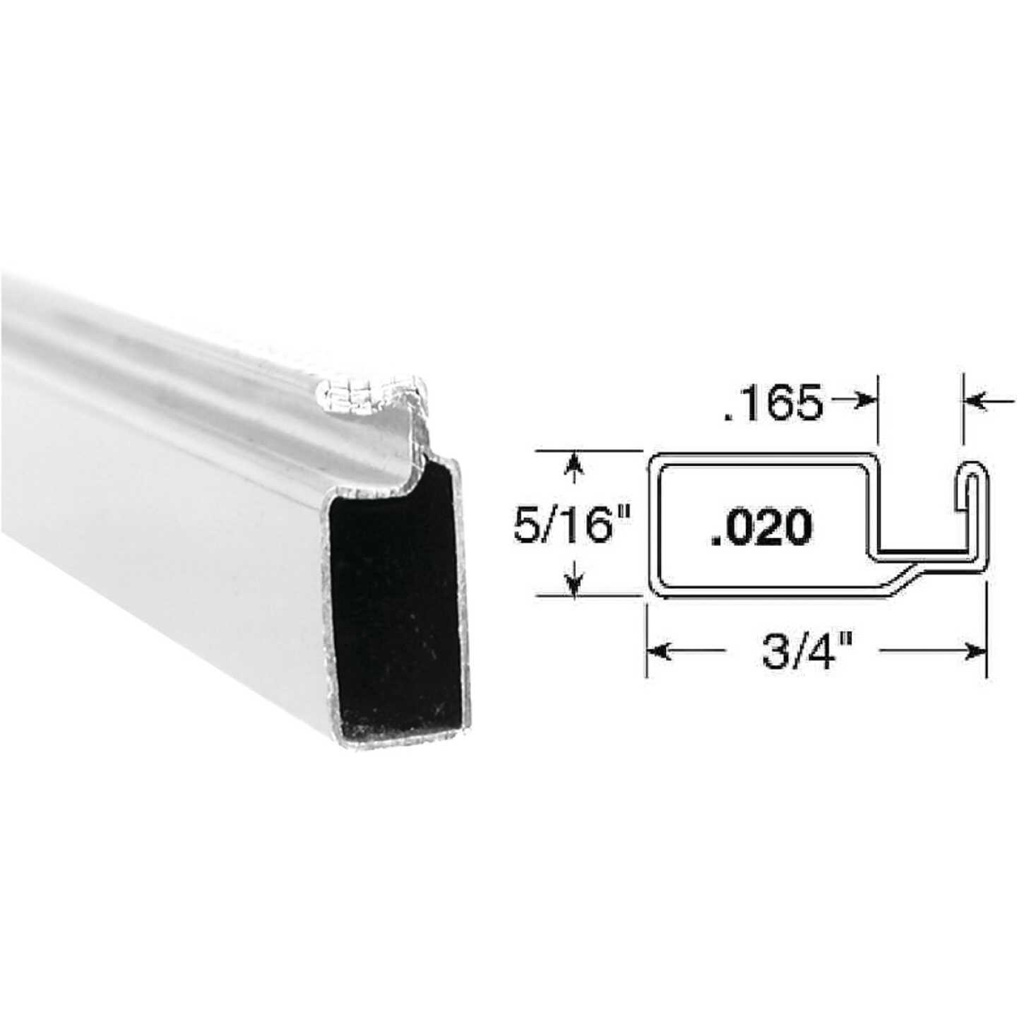 Prime-Line Make-2-Fit 3/4 x 5/16 x 94 White Aluminum Screen Frame Image 1