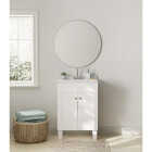 Zenna Home White 24 In. W x 35 In. H x 18 In. D Shaker Vanity with White Cultured Marble Top Image 4