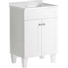 Zenna Home White 24 In. W x 35 In. H x 18 In. D Shaker Vanity with White Cultured Marble Top Image 1