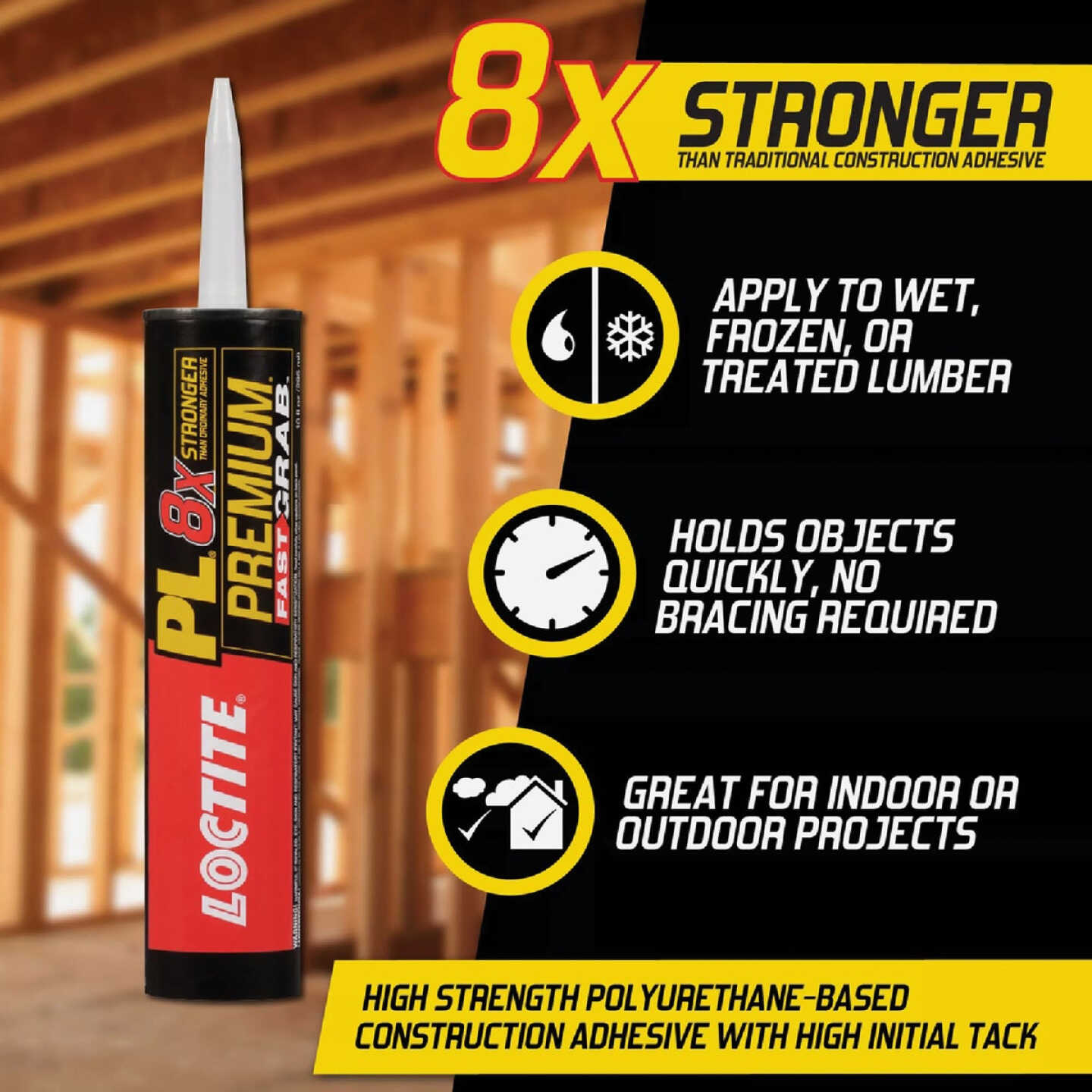 LOCTITE PL Premium 10 Oz. Fast Grab Construction Adhesive Image 6