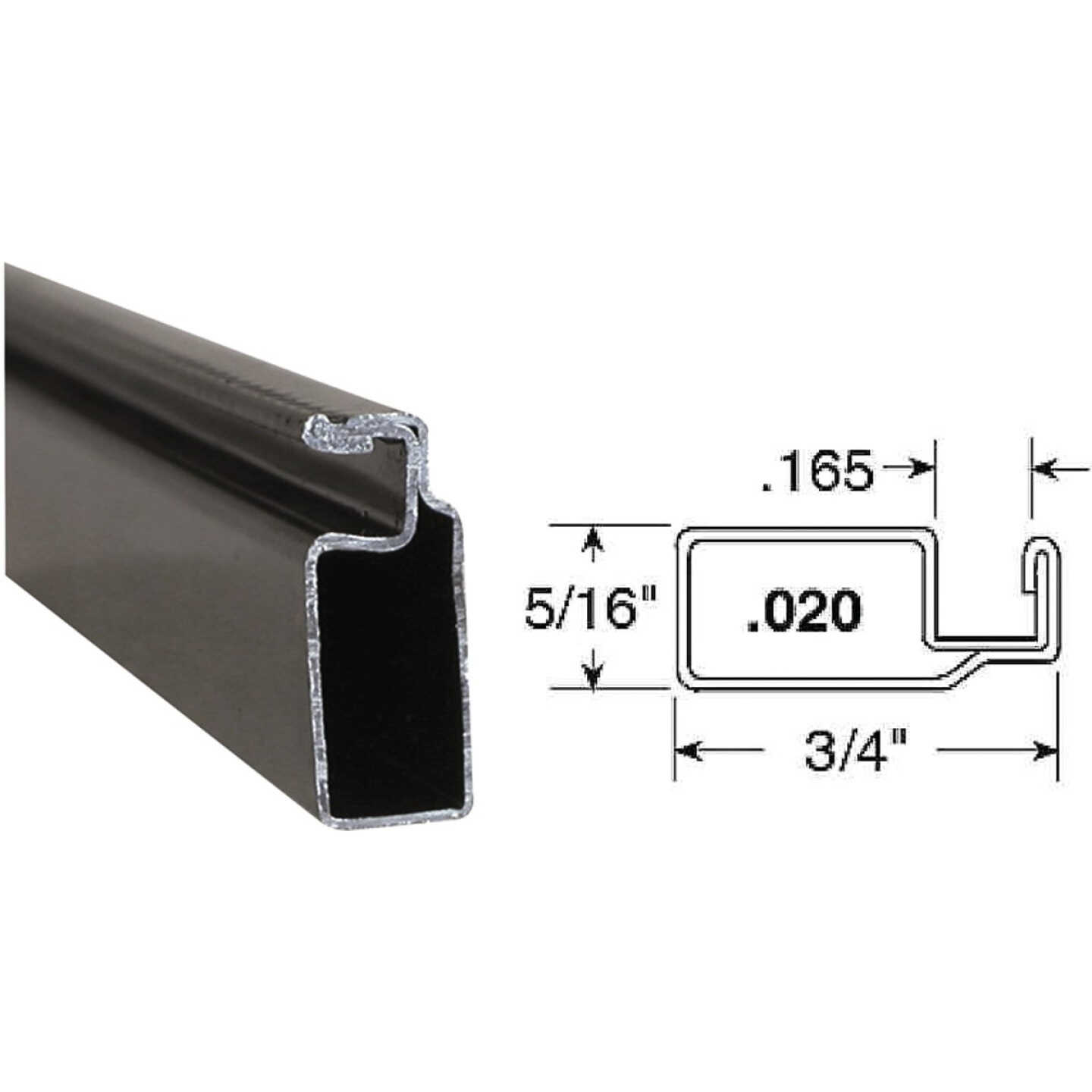 Prime-Line Make-2-Fit 3/4 x 5/16 x 94 Bronze Aluminum Screen Frame Image 1