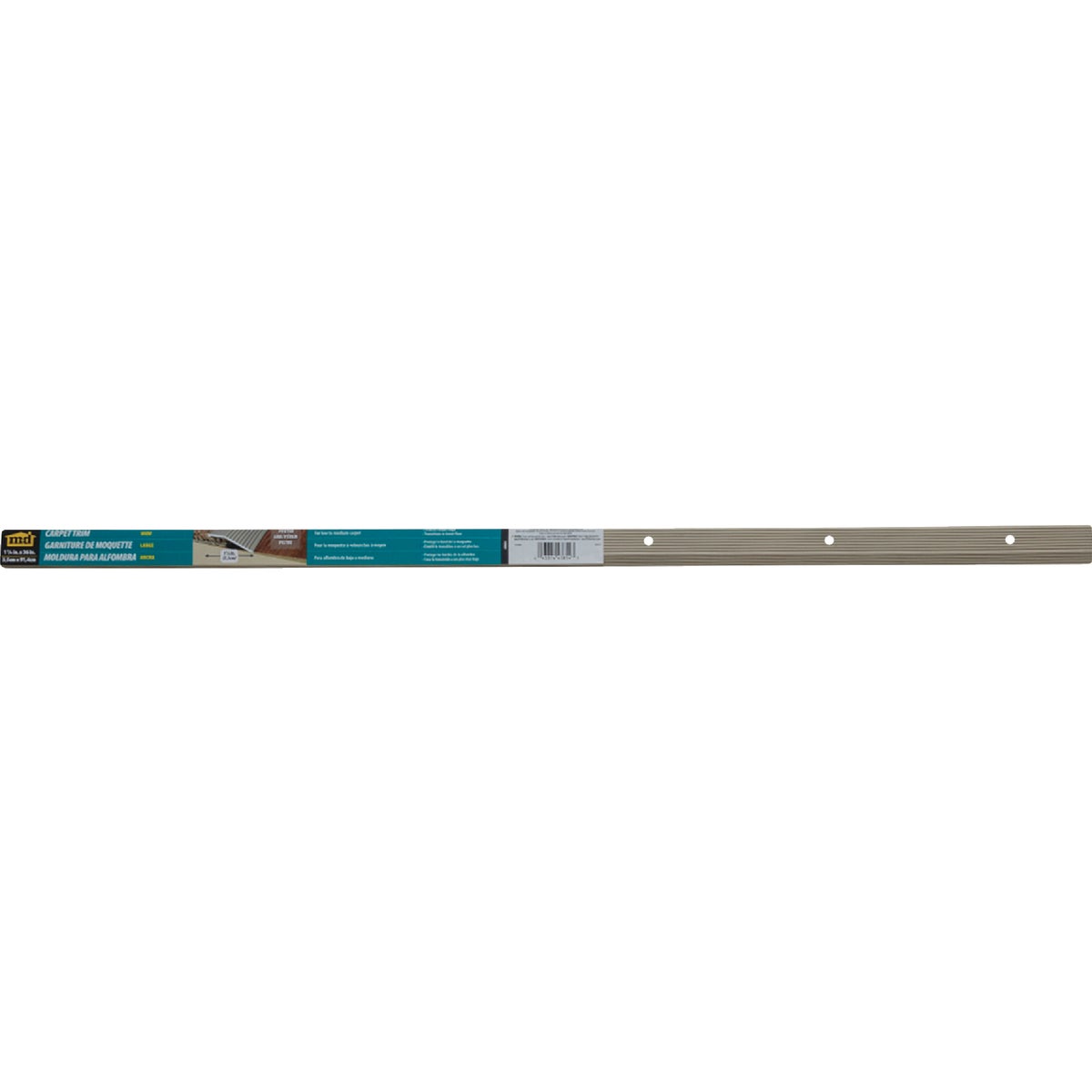 M-D Building Products 1-3/8 In. X 36 In. Pewter Aluminum Carpet Trim with Screw Nails Image 4