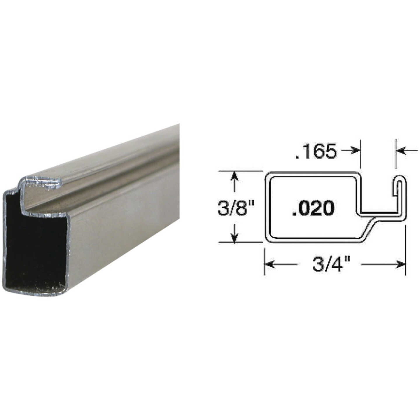 Prime-Line Make-2-Fit 3/4 x 3/8 x 72 Mill Aluminum Screen Frame Image 1