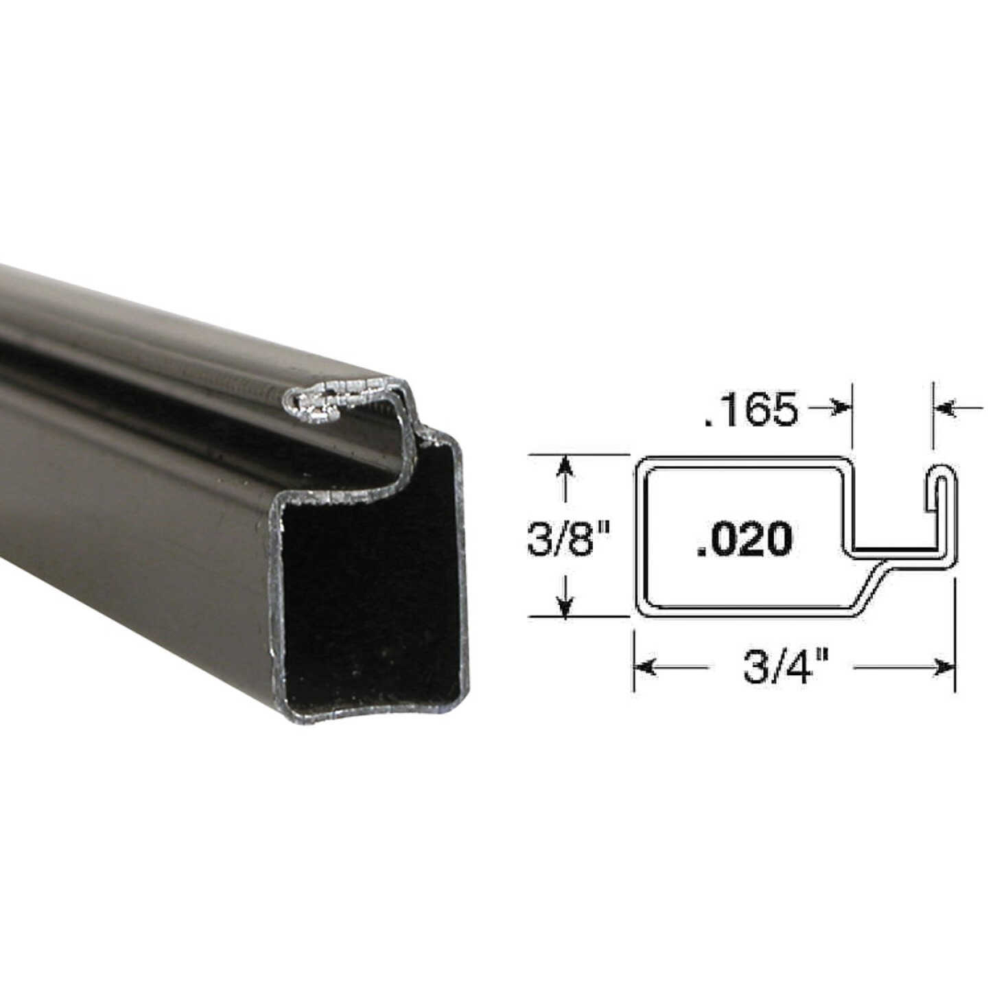 Prime-Line Make-2-Fit 3/4 x 3/8 x 94 Bronze Aluminum Screen Frame Image 1