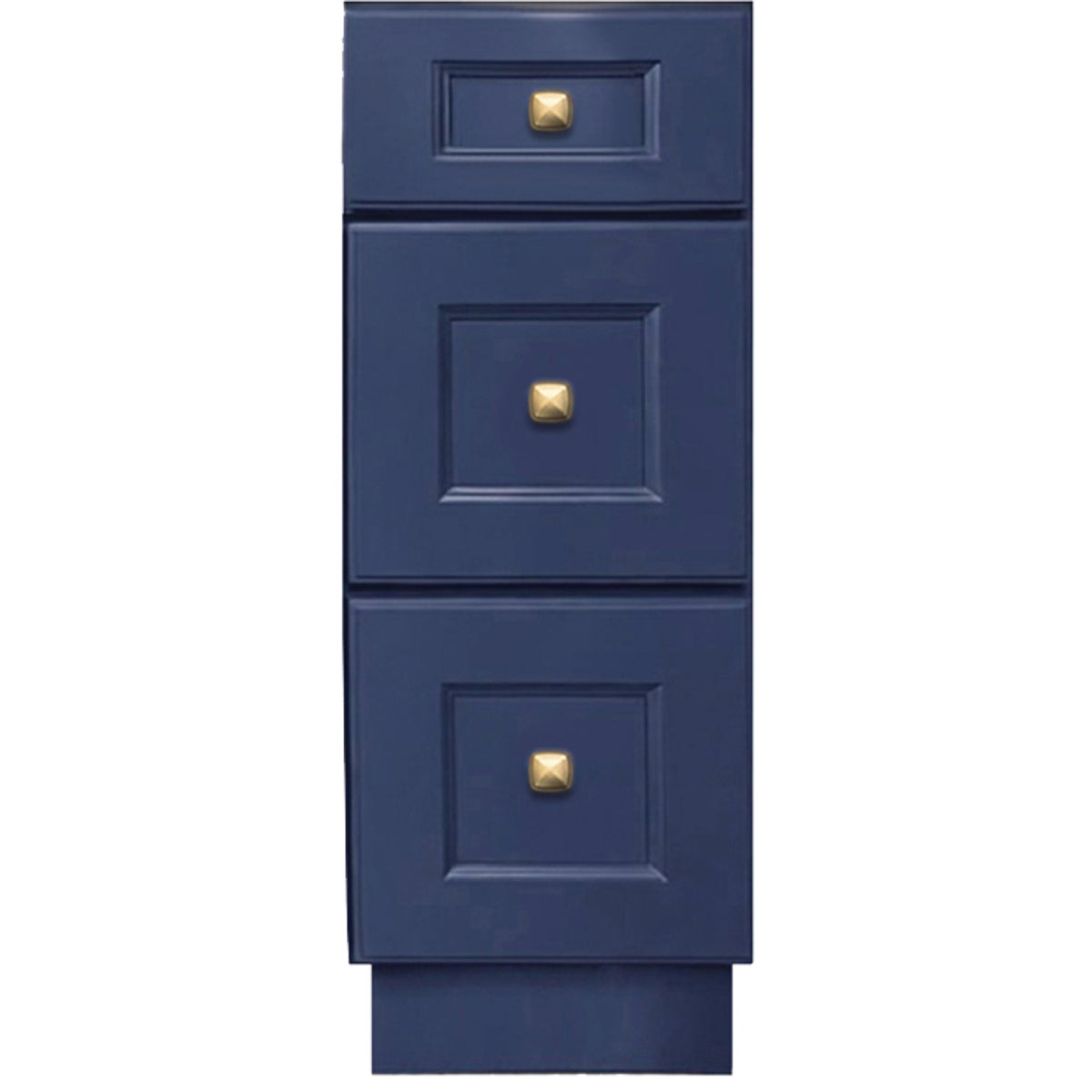 GHI Cabinets Sonona Blue 12 In. W x 34.5 In. H x 21 In. D Vanity Base without Top, 3 Drawer
