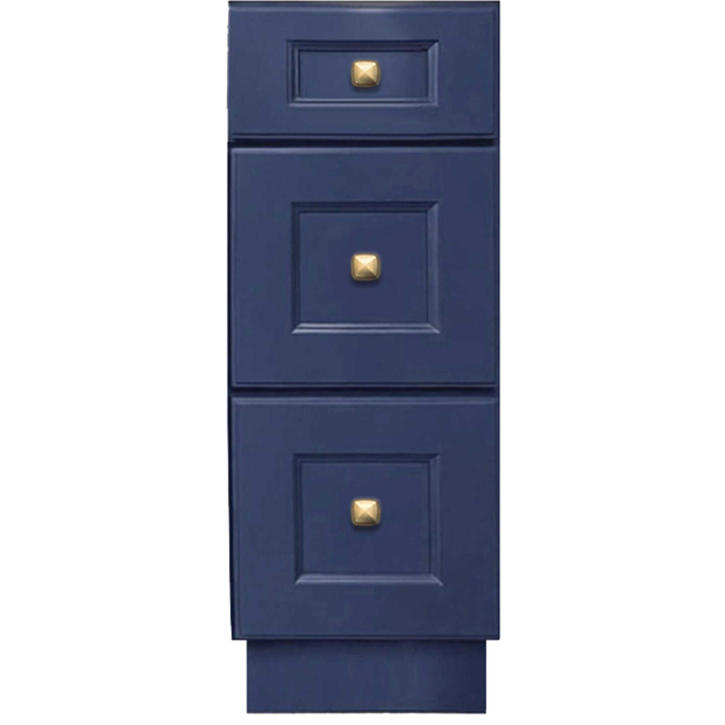 GHI Cabinets Sonona Blue 12 In. W x 34.5 In. H x 21 In. D Vanity Base without Top, 3 Drawer Image 1