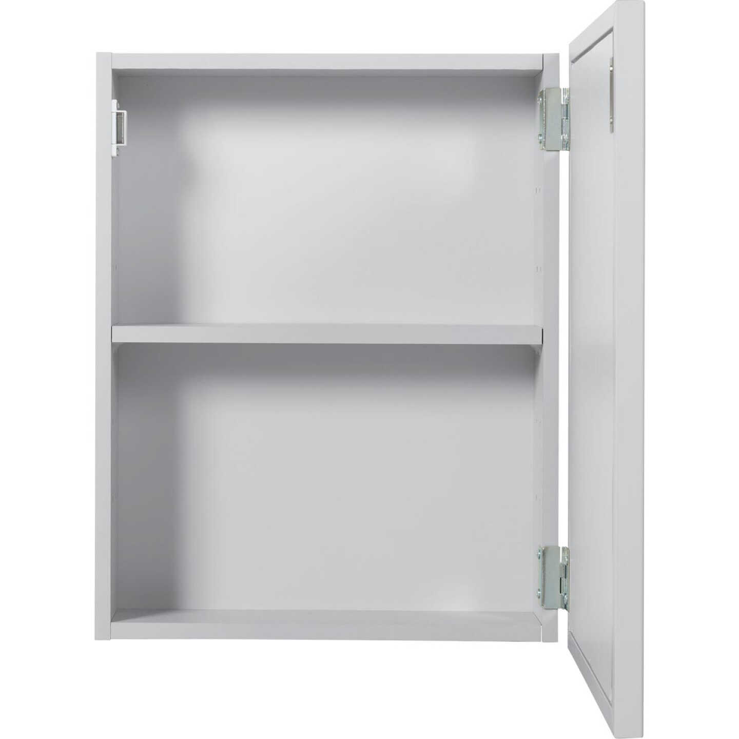Zenna Home Gray 15 In. W x 19.4 In. H x 4.4 In. D Single Mirror Surface Mount Framed Medicine Cabinet Image 5