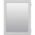 Zenna Home Gray 15 In. W x 19.4 In. H x 4.4 In. D Single Mirror Surface Mount Framed Medicine Cabinet Image 1