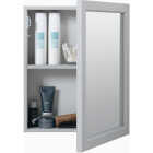 Zenna Home Gray 15 In. W x 19.4 In. H x 4.4 In. D Single Mirror Surface Mount Framed Medicine Cabinet Image 4