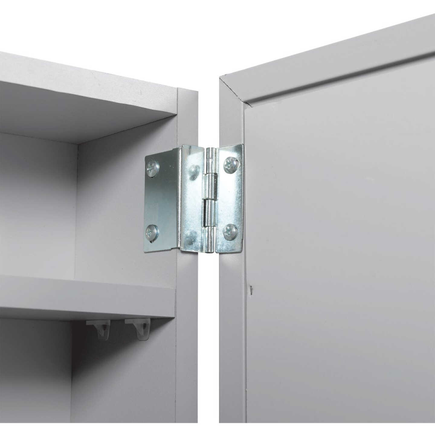 Zenna Home Gray 15 In. W x 19.4 In. H x 4.4 In. D Single Mirror Surface Mount Framed Medicine Cabinet Image 6