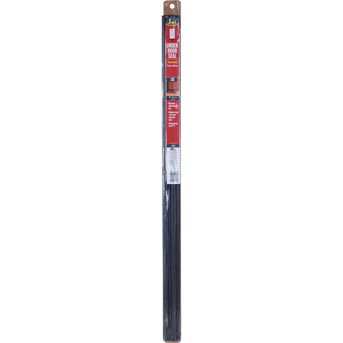 M-D Building Products 2 In. W. x 0.375 In. H. x 36 In. L. Vinyl Brown Door Bottom Image 3