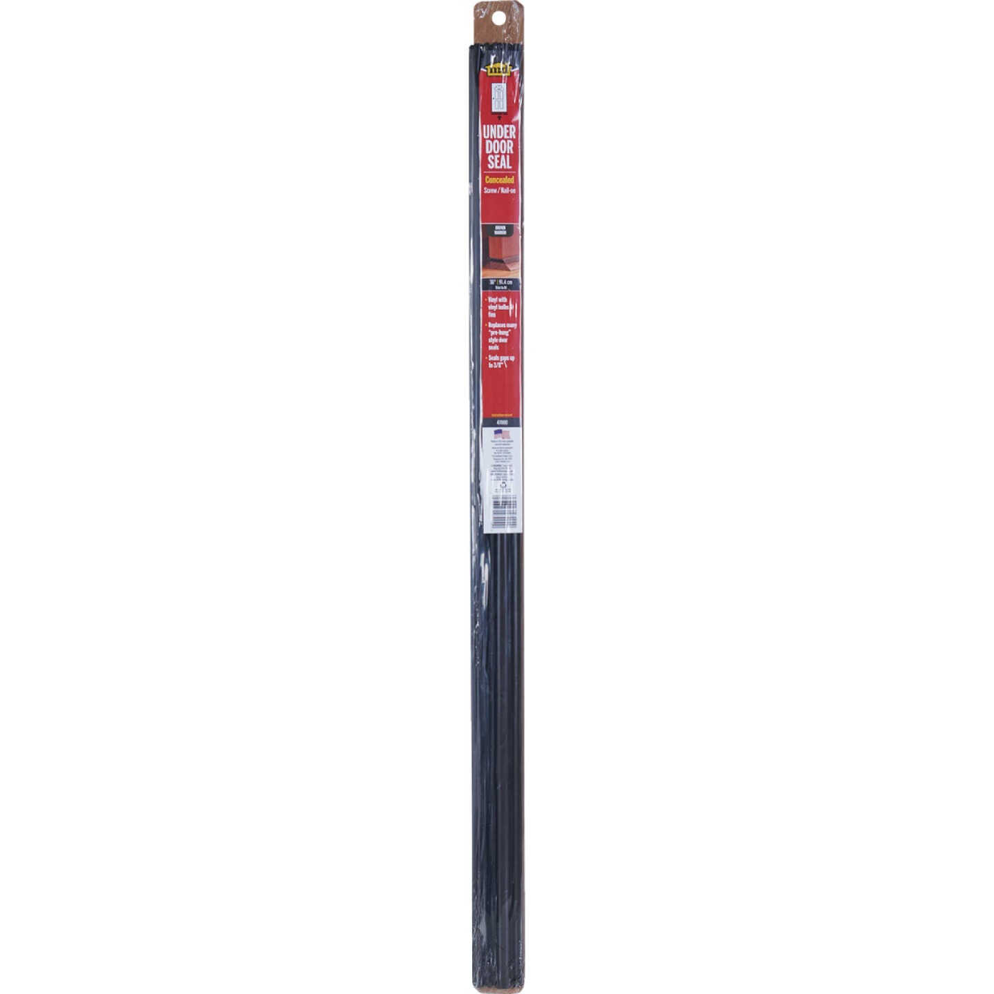 M-D Building Products 2 In. W. x 0.375 In. H. x 36 In. L. Vinyl Brown Door Bottom Image 3