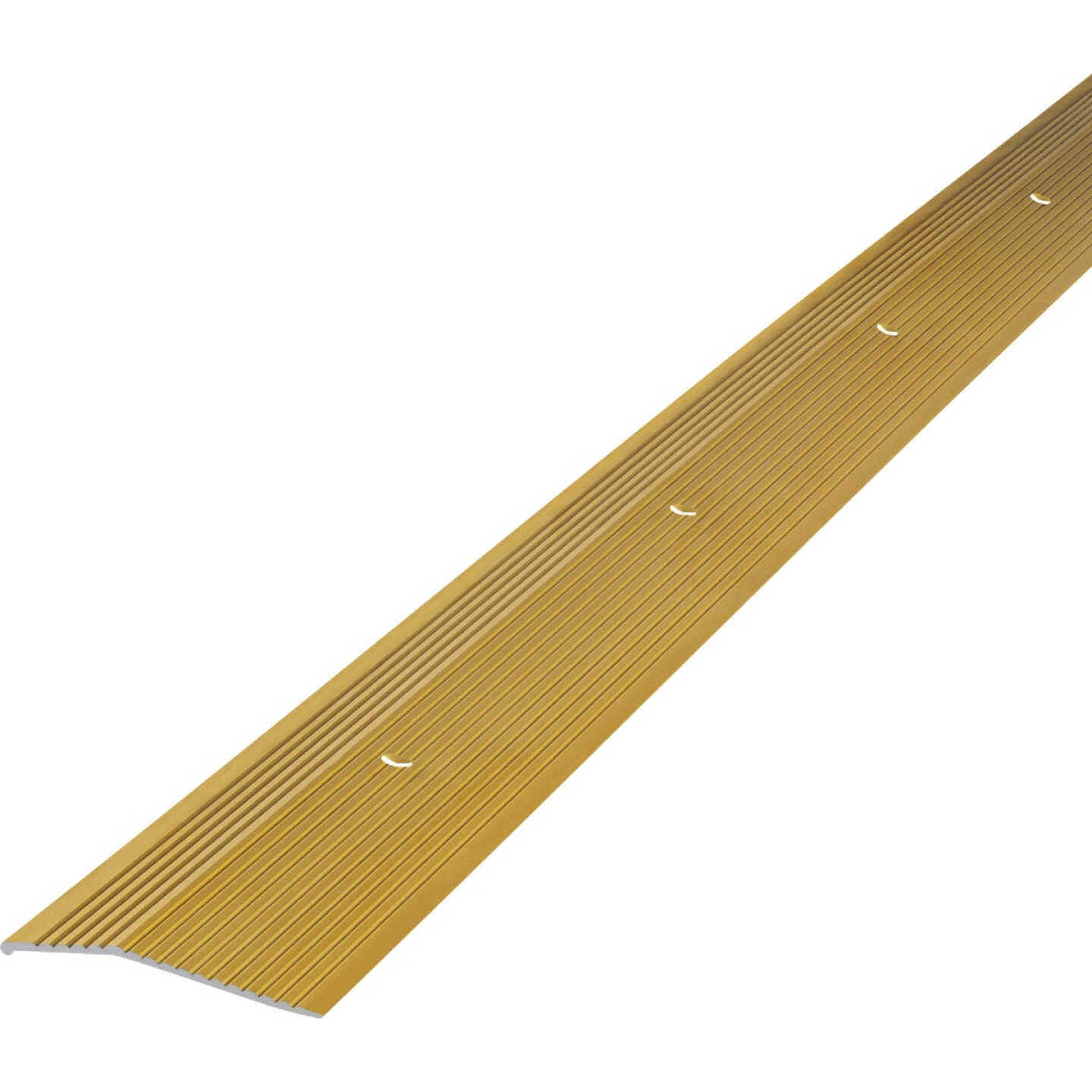 M-D Building Products 2 In. x 36 In. Satin Brass Aluminum Carpet Trim with Screw Nails Image 1