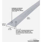 M-D Building Products 2 In. X 72 In. Silver Aluminum Carpet Trim with Screw Nails Image 2
