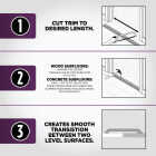 M-D Building Products 3/4 In. x 72 In. Polished Aluminum Seam Binder with Screw Nails Image 5