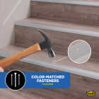 M-D Building Products 1-1/8 In. X 1-1/8 In. X 72 In. Silver Aluminum Stair Edging with Screw Nails Image 7