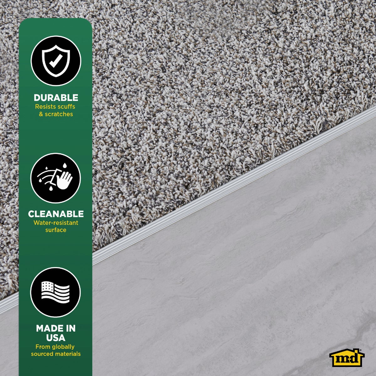 M-D Building Products Silver 1-3/8 In. x 3 Ft. Aluminum Carpet Gripper Image 5