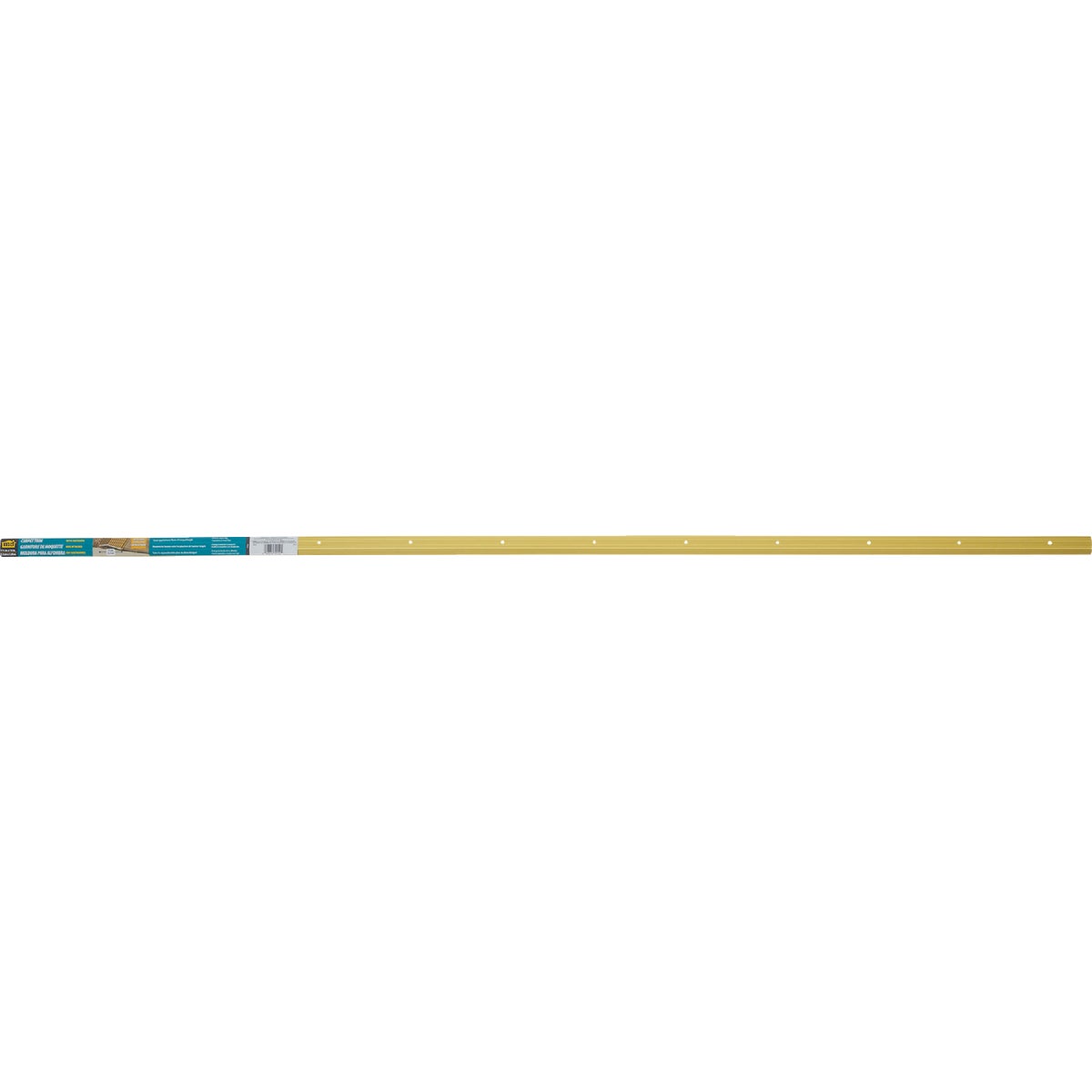 M-D Building Products 1-3/8 In. X 72 In. Satin Brass Aluminum Carpet Trim with Screw Nails Image 4