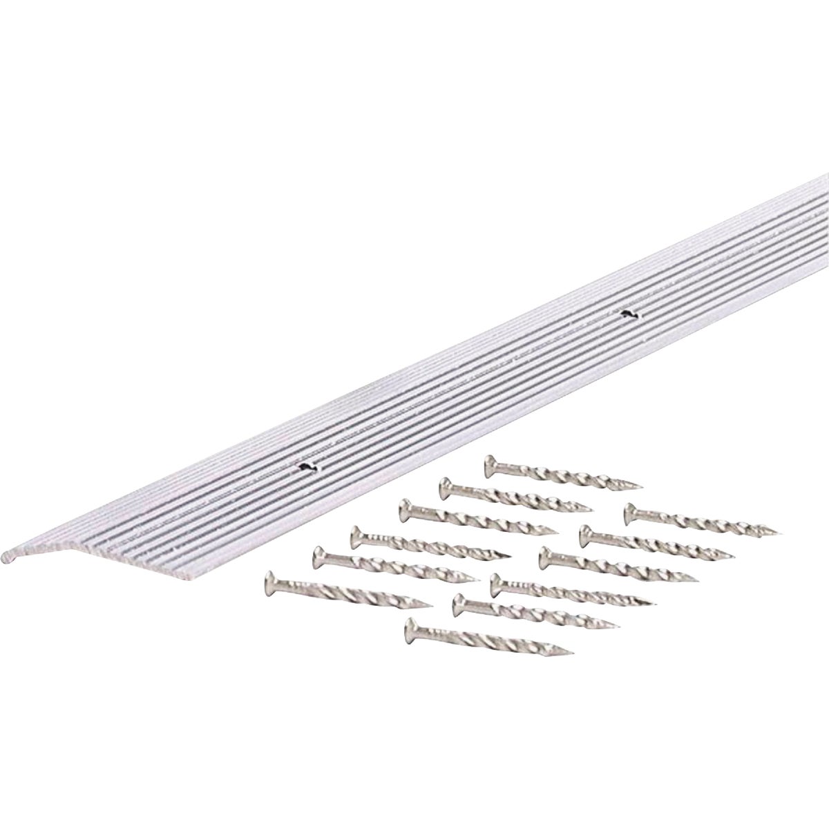 M-D Building Products 1-3/8 In. X 36 In. Silver Aluminum Carpet Trim with Screw Nails Image 6
