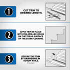 M-D Building Products 1-1/8 In. X 1-1/8 In. X 36 In. Polished Aluminum Stair Edging with Screw Nails Image 6