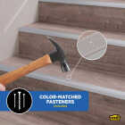 M-D Building Products 1-1/8 In. X 1-1/8 In. X 36 In. Polished Aluminum Stair Edging with Screw Nails Image 7