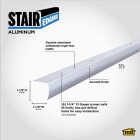 M-D Building Products 1-1/8 In. X 1-1/8 In. X 72 In. Polished Aluminum Stair Edging with Screw Nails Image 2