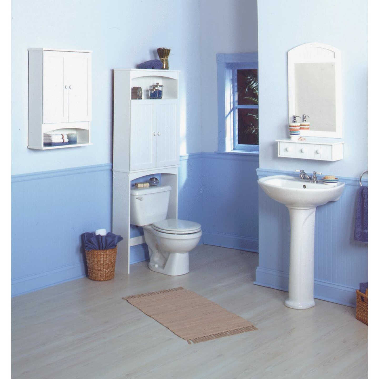 Zenith 20-1/8" W x 27-5/8" H x 6-1/2" D White Single Mirror Surface Mount Colonial Arch Medicine Cab Image 2