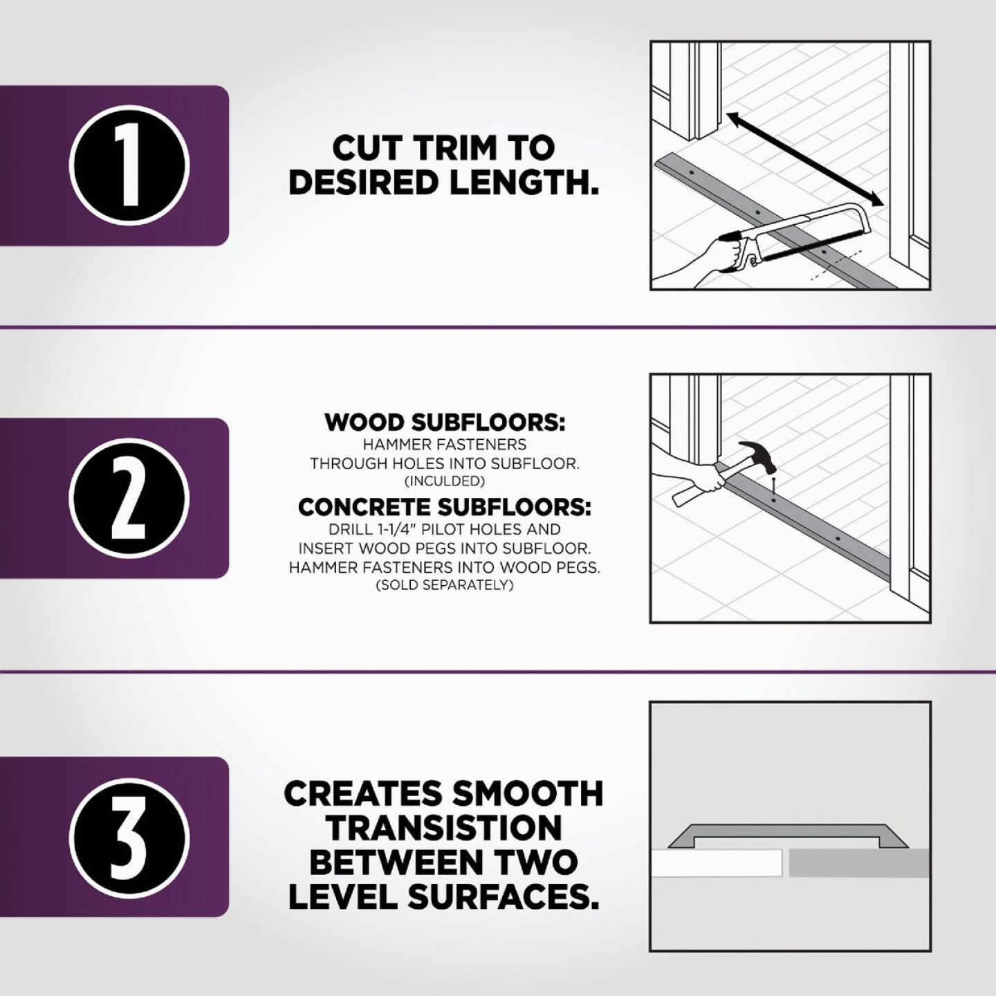 M-D Building Products 1-1/4 In. x 36 In. Polished Aluminum Seam Binder with Screw Nails Image 7