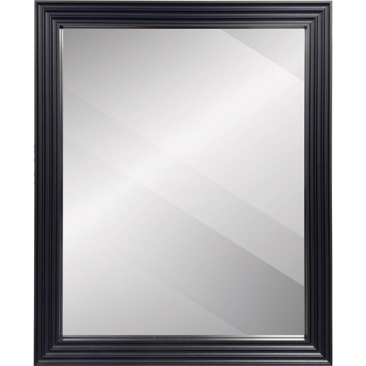 Renin Marion Square Black 19 In. x 22 In. Fluted Frame Vanity Mirror