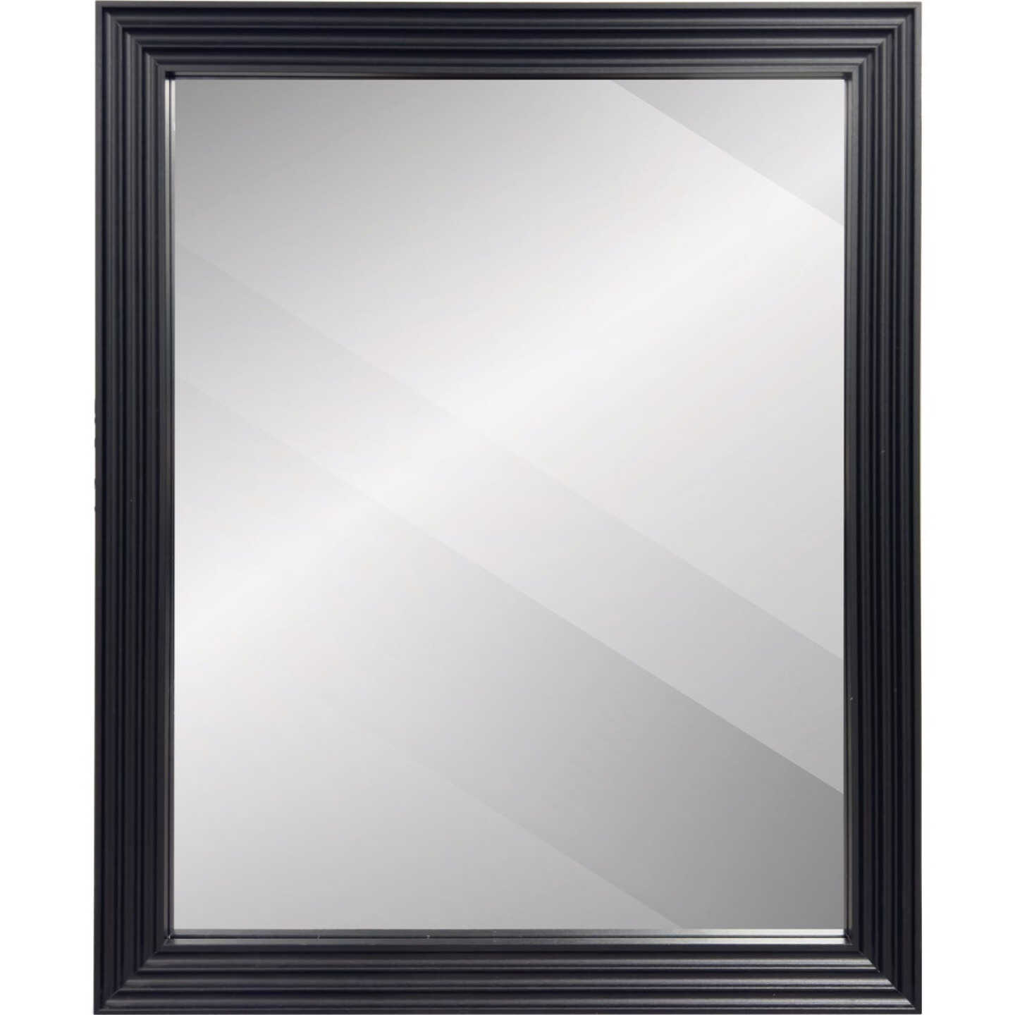 Renin Marion Square Black 19 In. x 22 In. Fluted Frame Vanity Mirror Image 1