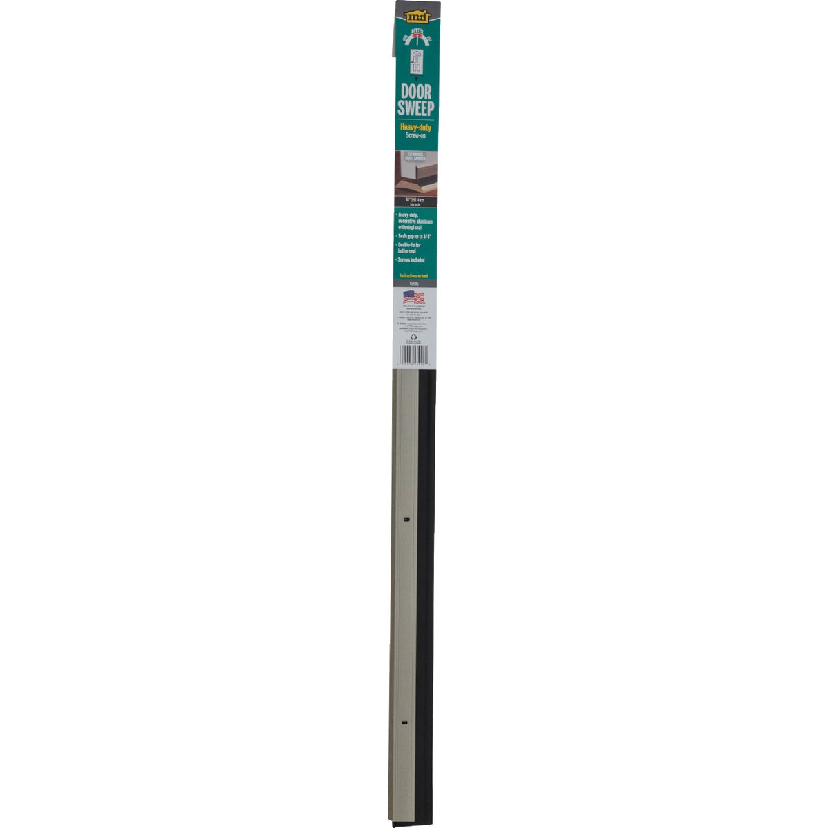 M-D Building Products 0.25 In. 36 In. Satin Nickel Door Sweep Image 7