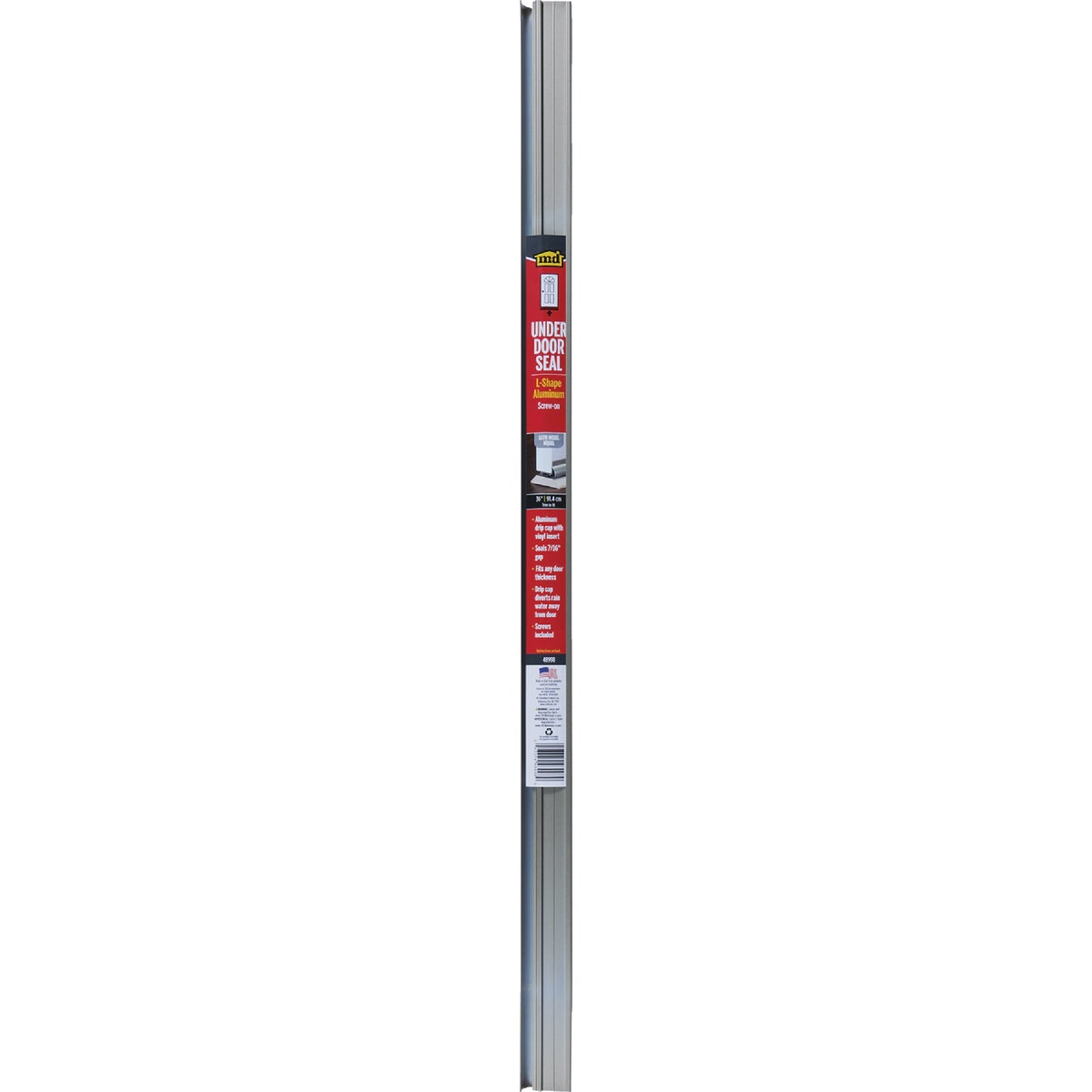 M-D Building Products 1.75 In. W. x 1.625 In. H. x 36 In. L. Aluminum Satin Nickel Door Bottom Image 5