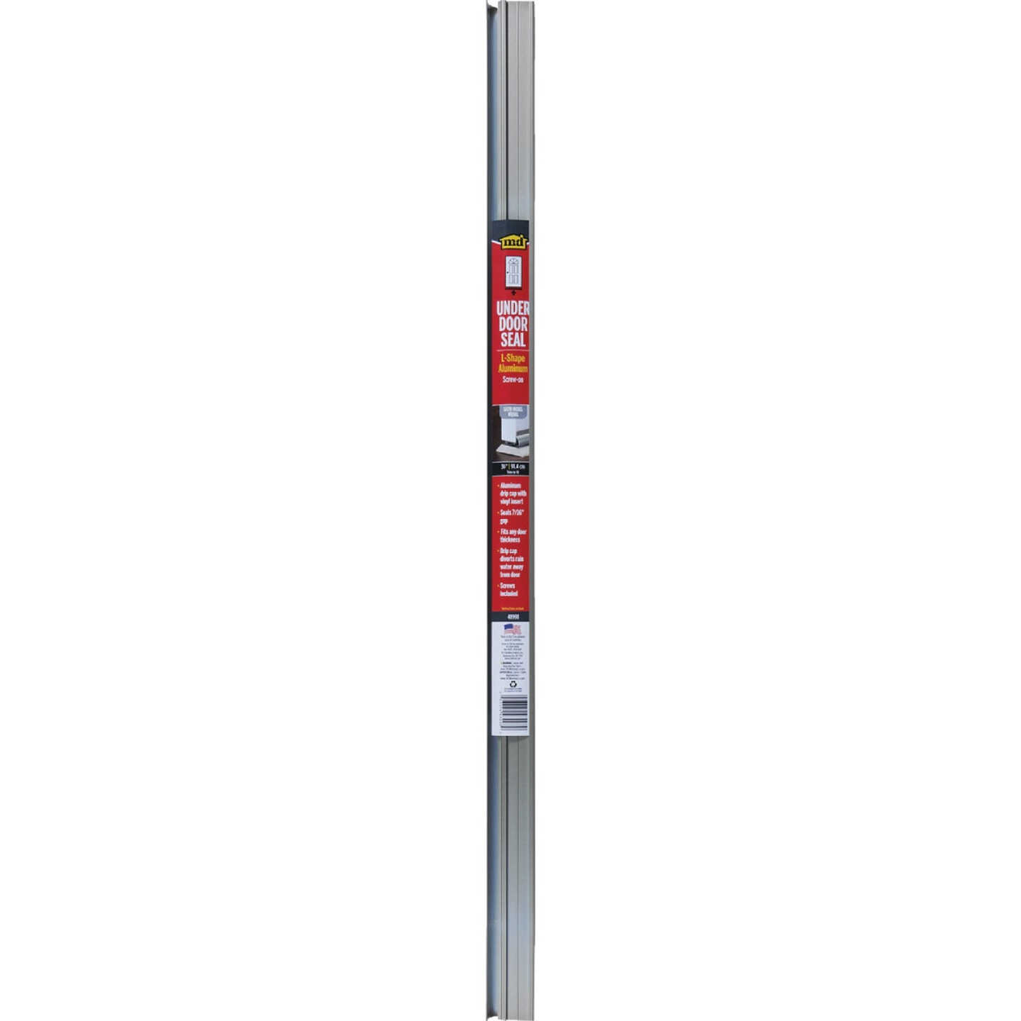 M-D Building Products 1.75 In. W. x 1.625 In. H. x 36 In. L. Aluminum Satin Nickel Door Bottom Image 5