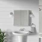 Zenna Home Gray 24 In. W x 26 In. H x 4.5 In. D Bi-View Surface Mount Framed Medicine Cabinet Image 2