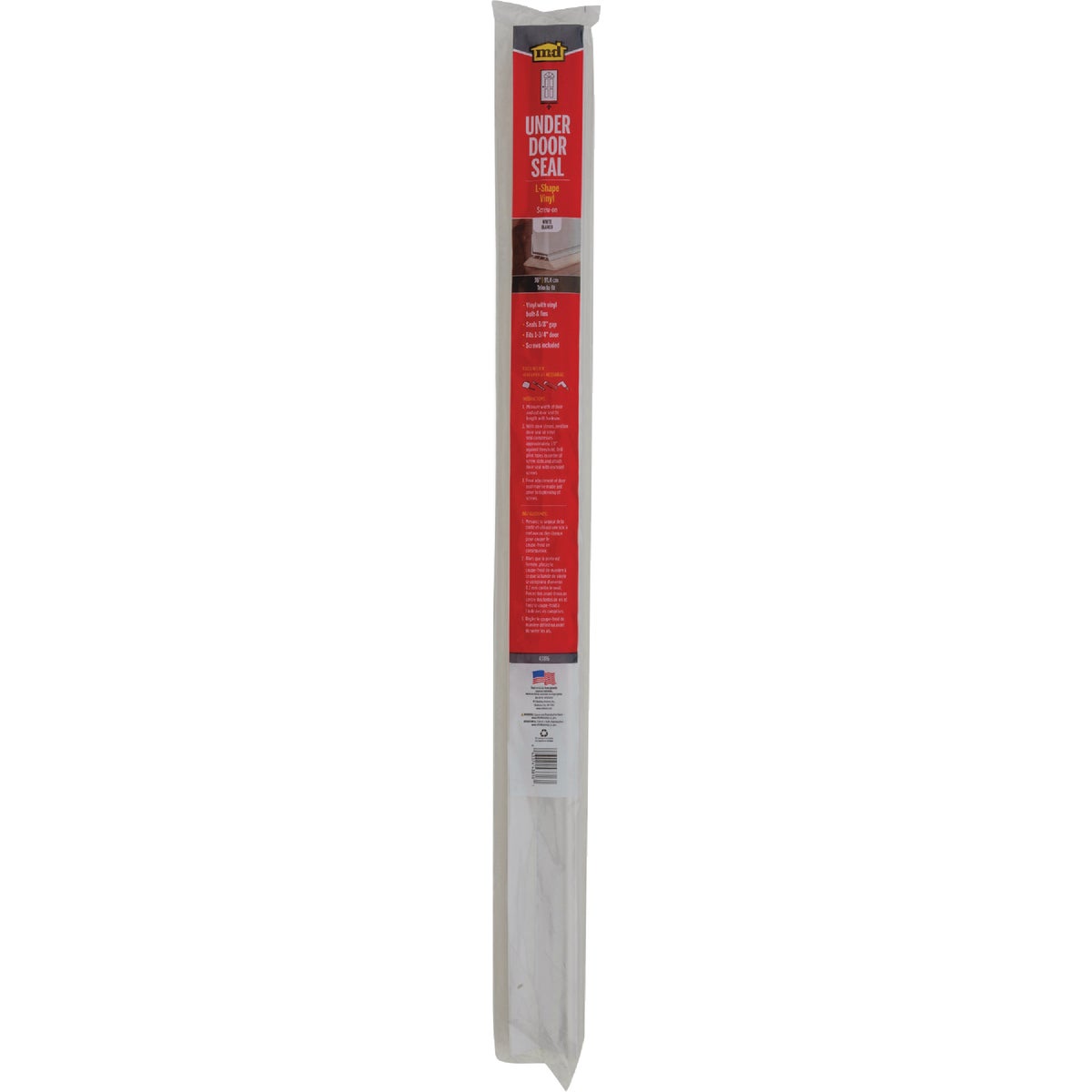 M-D Building Products 2 In. W. x 2 In. H. x 36 In. L. Vinyl White Door Bottom Image 5