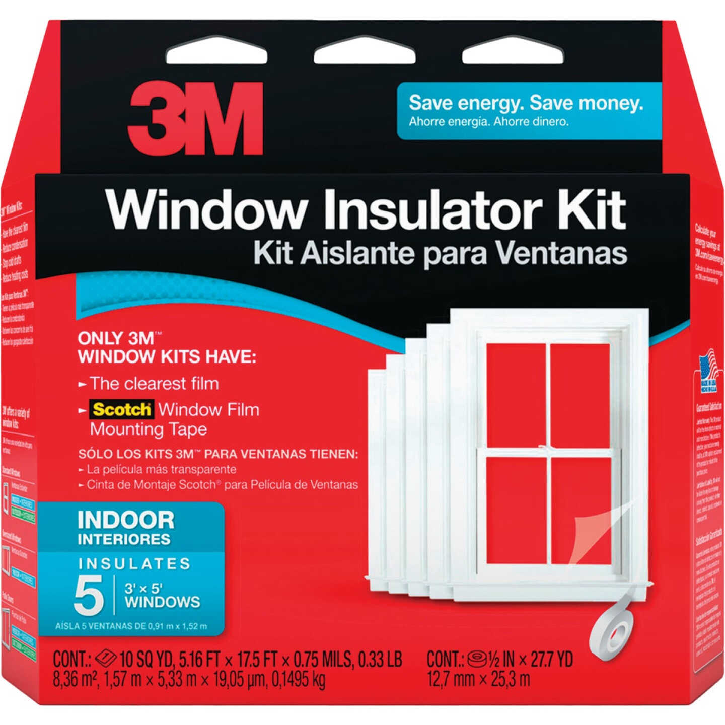 3M 62 In. x 210 In. Indoor Window Insulation Kit (5-Pack) Image 1