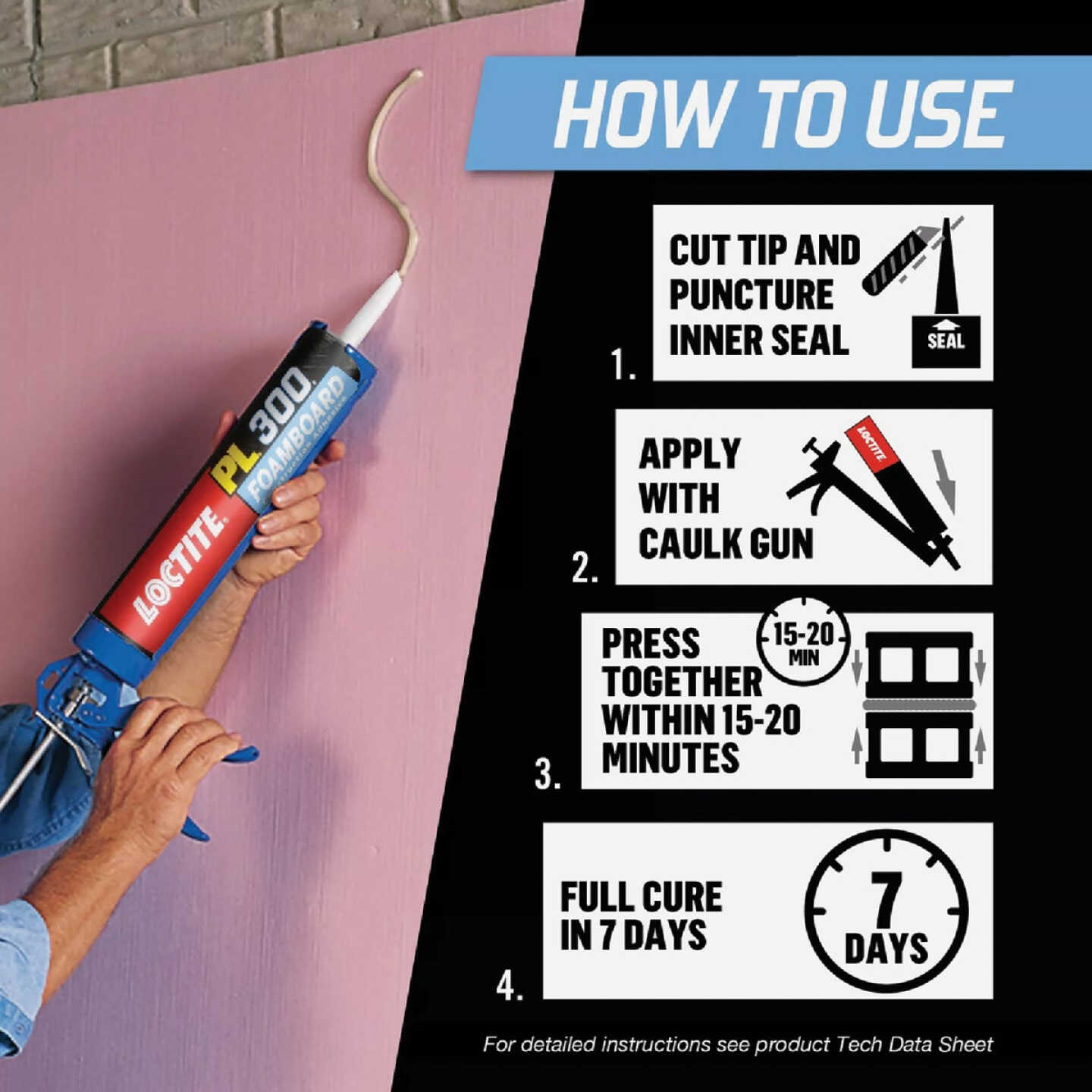 LOCTITE PL 300 10 Oz. Low VOC Foam Board Construction Adhesive Image 3